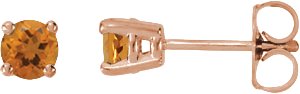 Round 4-Prong Stud Earrings