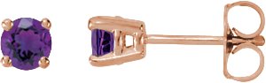 Round 4-Prong Stud Earrings