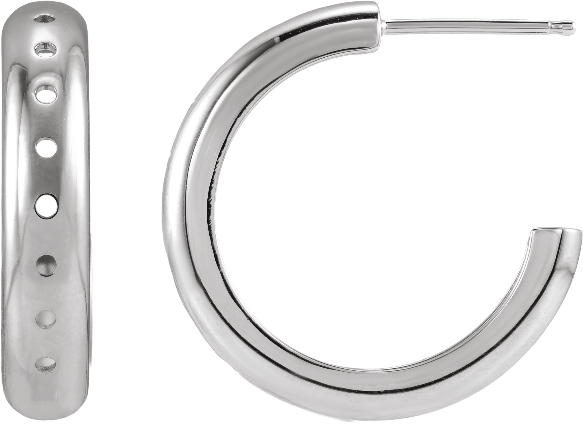 Accented Lightweight Hoop Earrings