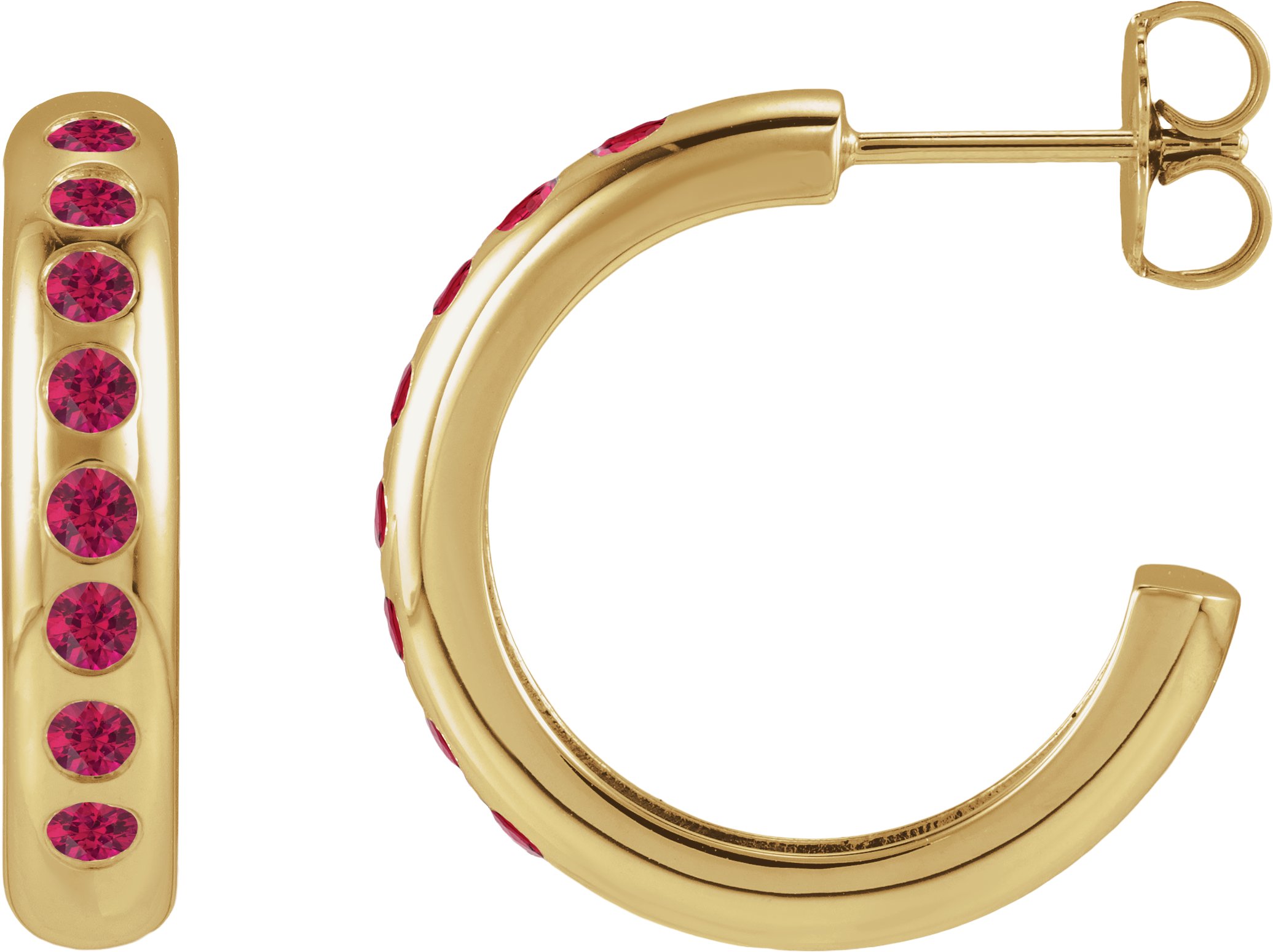 Accented Lightweight Hoop Earrings