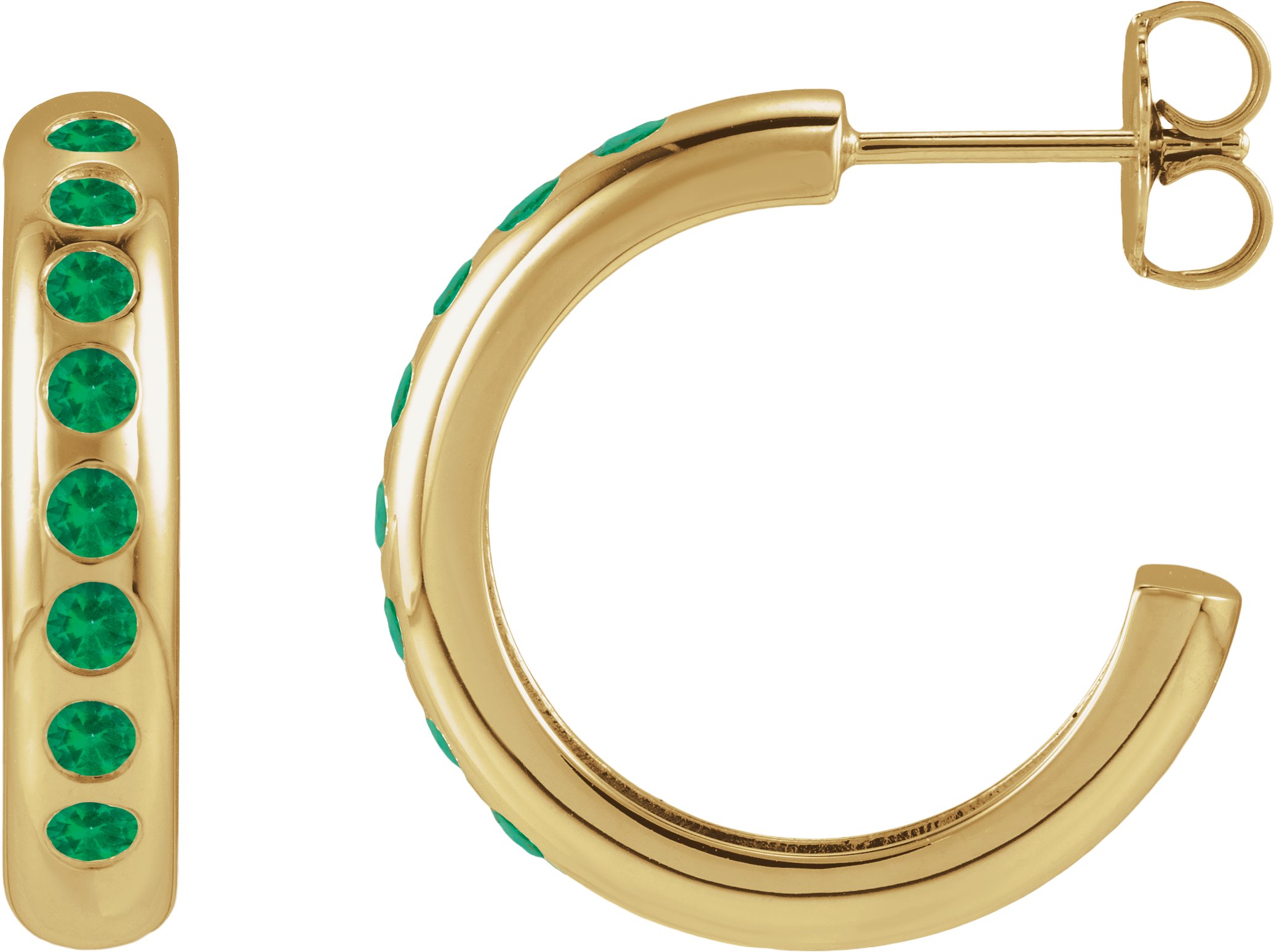 Accented Lightweight Hoop Earrings