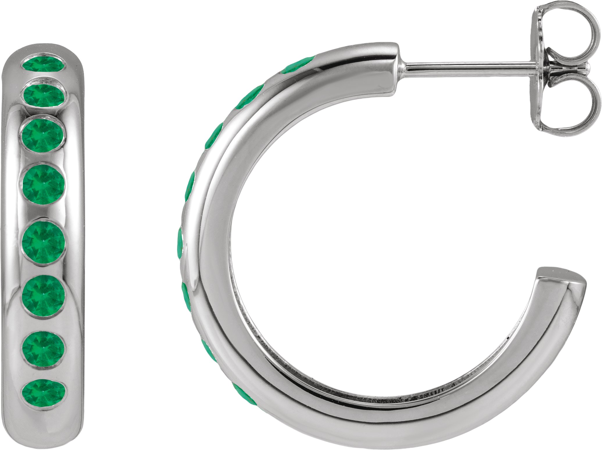 Accented Lightweight Hoop Earrings
