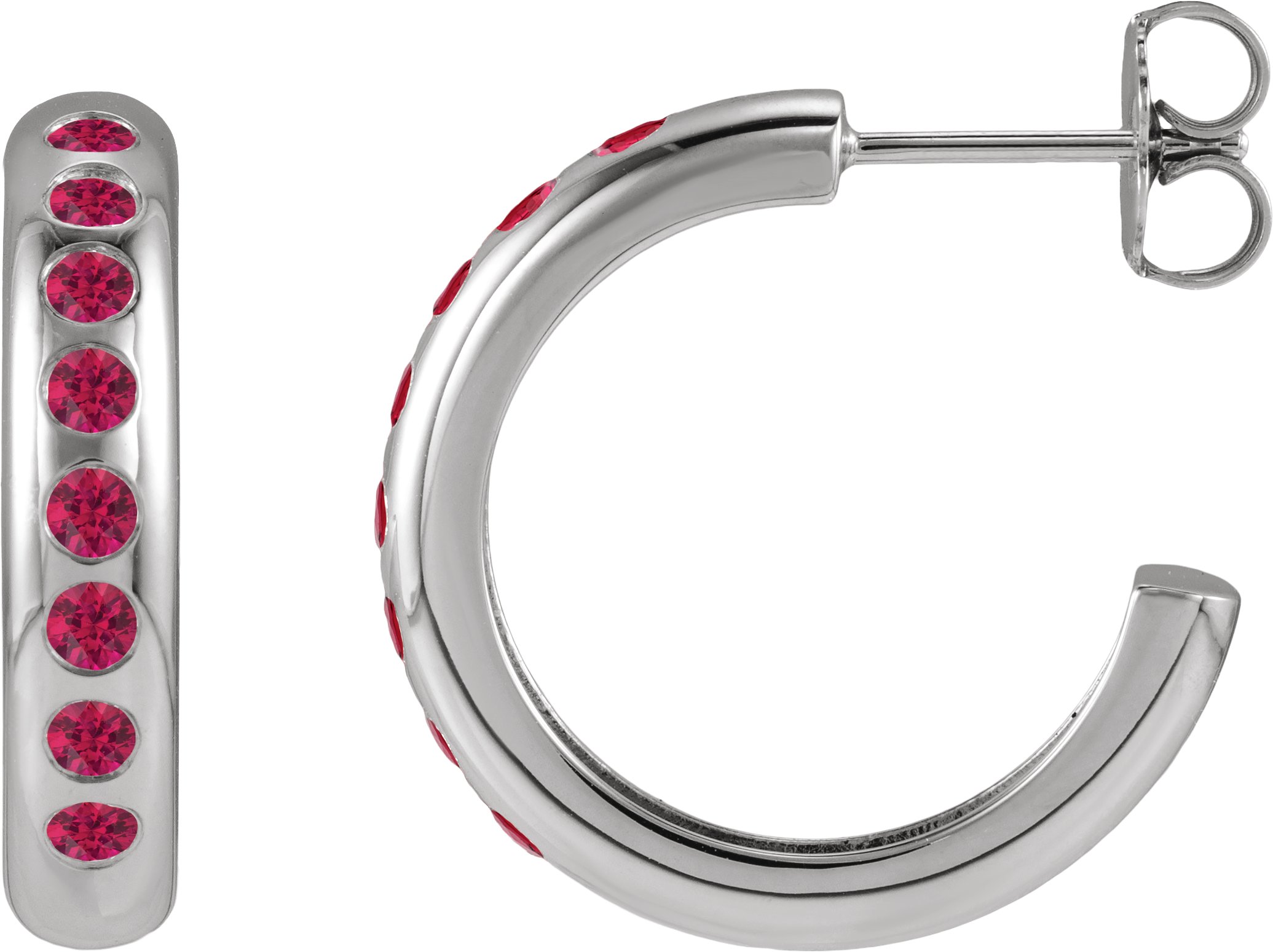 Accented Lightweight Hoop Earrings
