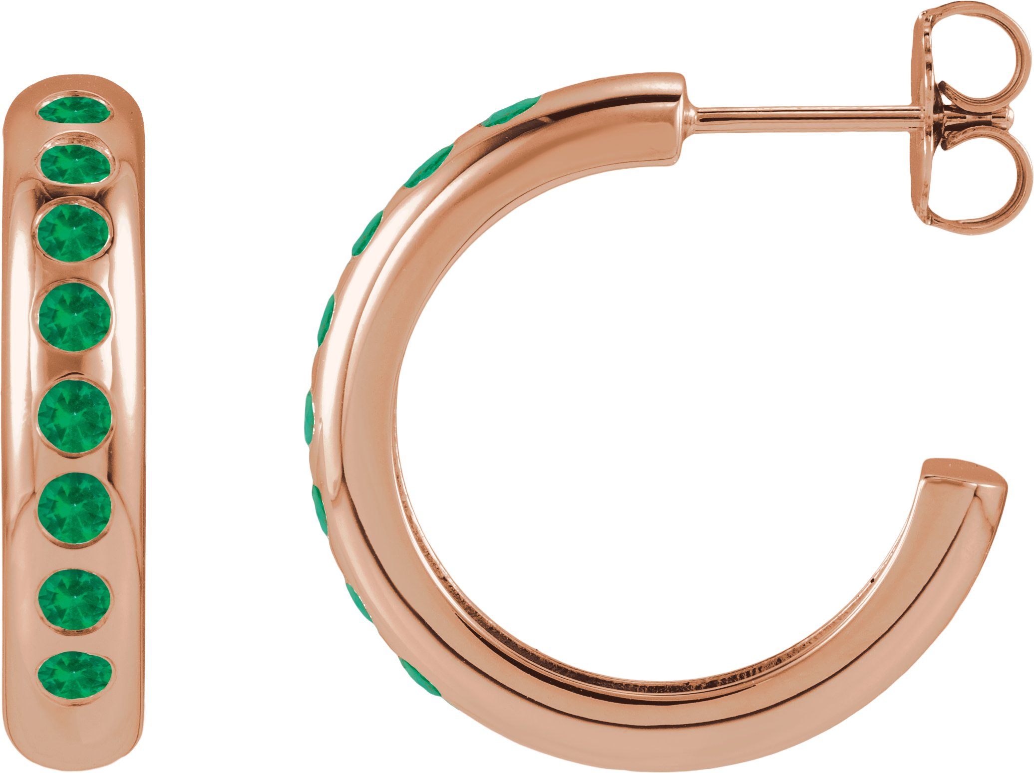 Accented Lightweight Hoop Earrings