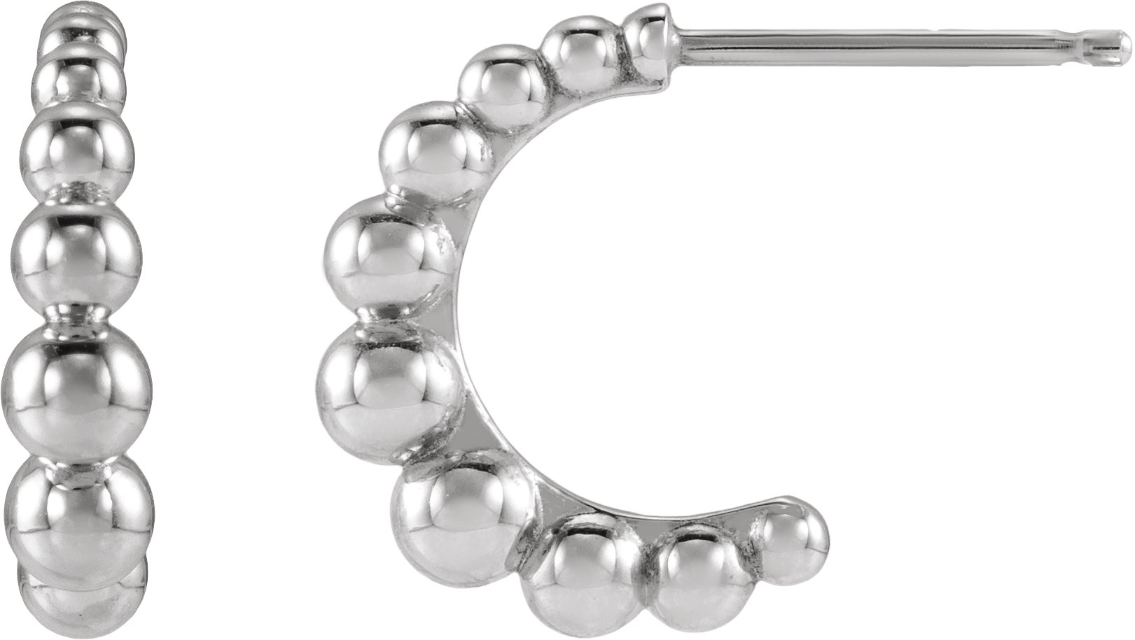 Graduated Bead Hoop Earrings