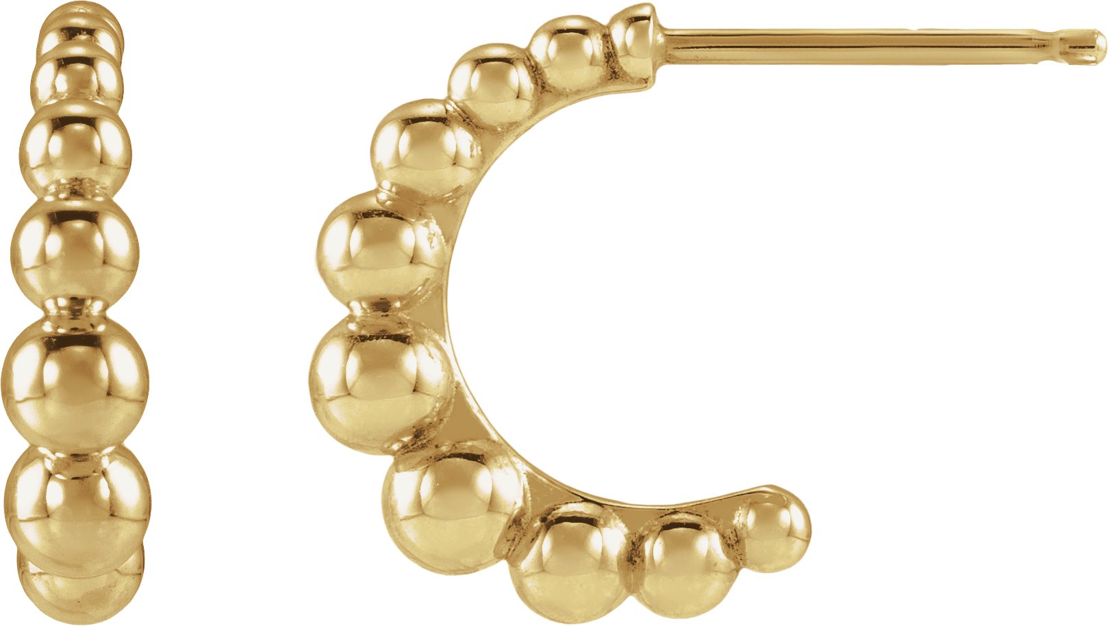 Graduated Bead Hoop Earrings