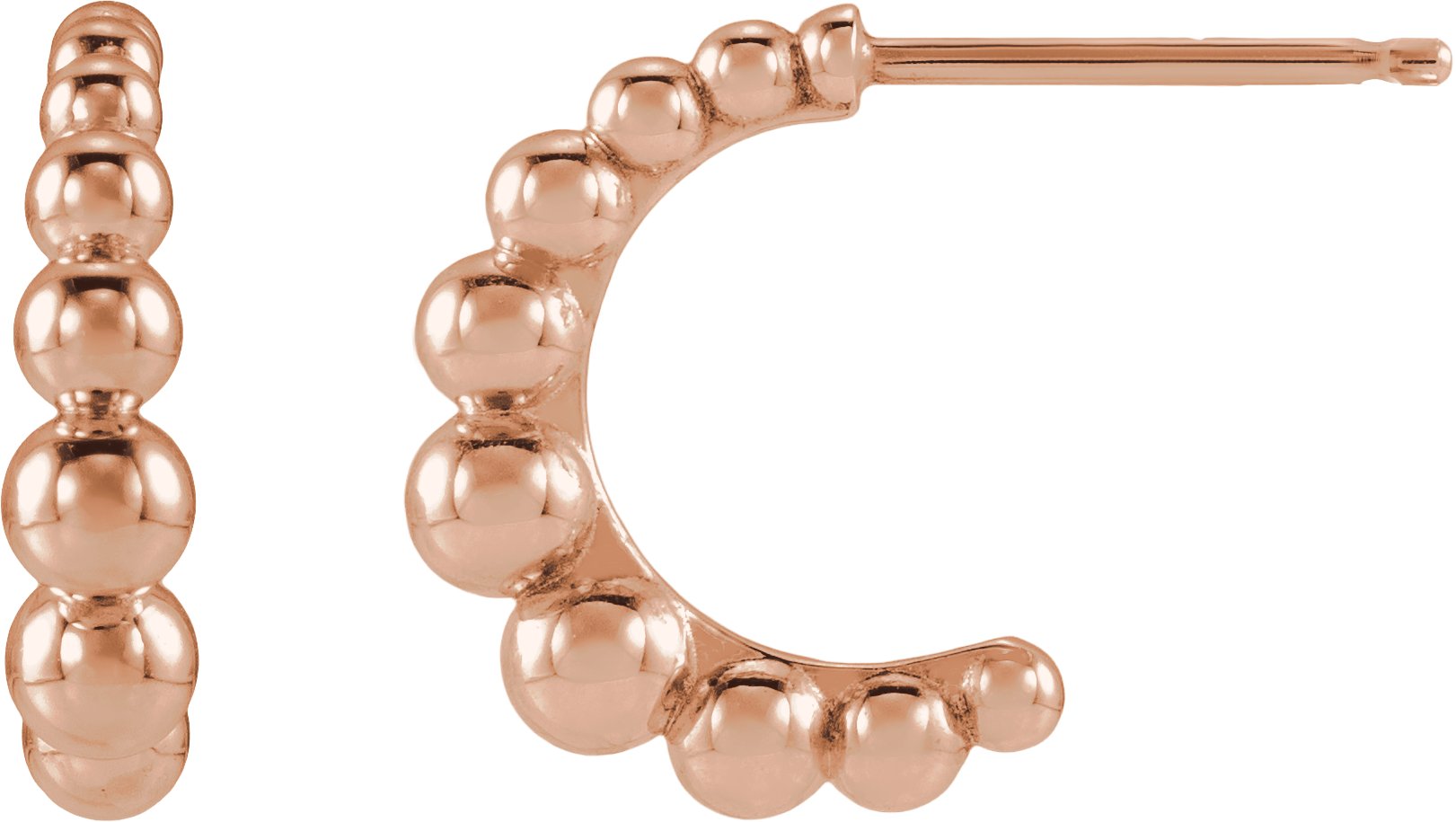 Graduated Bead Hoop Earrings