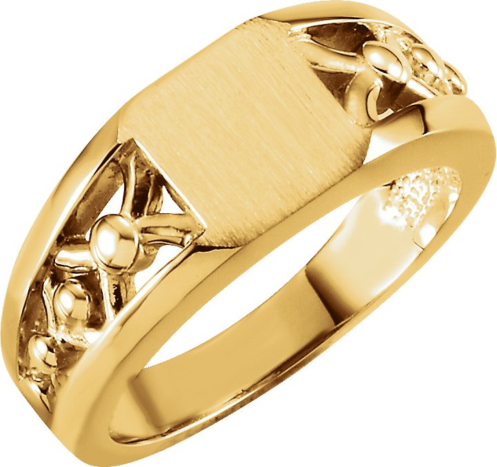 8 mm Square Signet Ring view 3
