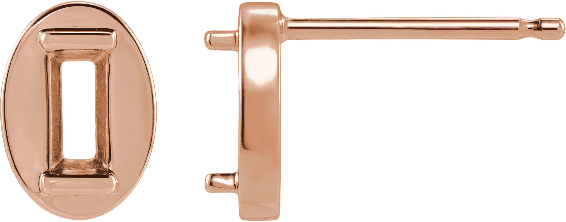 Straight Baguette Solitaire Earrings
