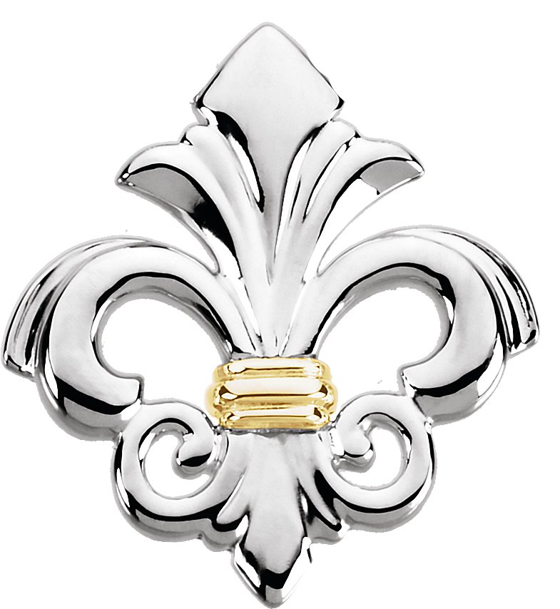 Two Tone Fleur de lis Pendant Ref. 2486686