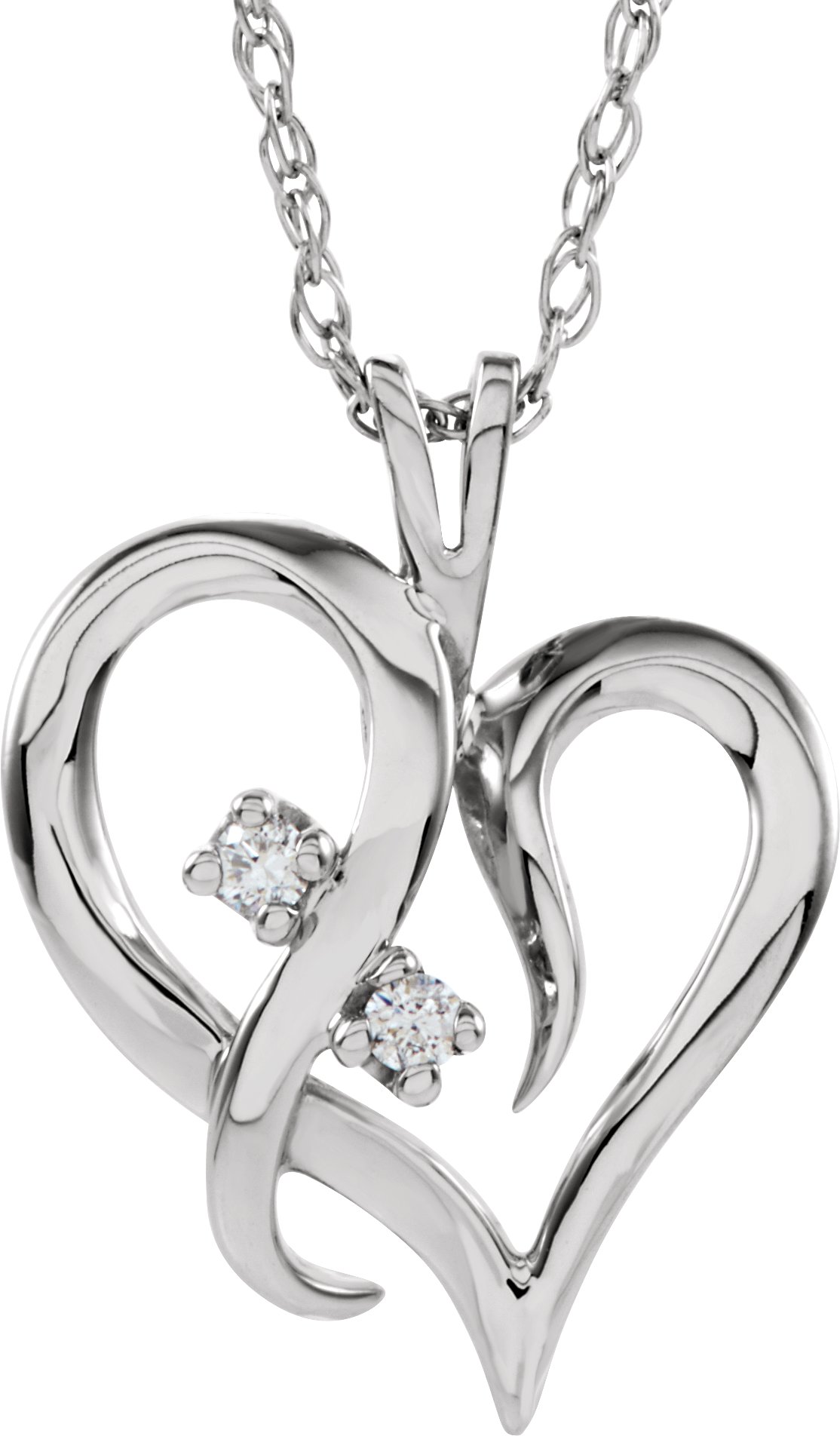 Accented Heart Pendant Mounting 
