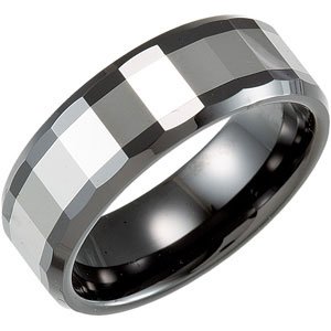 Ceramic Couture® & Tungsten 8 mm Band Size 7