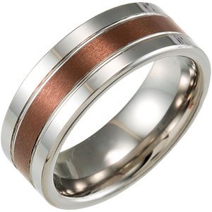 Tungsten 8.3 mm Band with Chocolate Immerse Plating Size 6.5