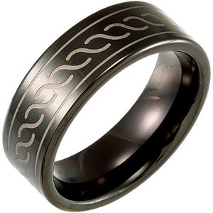Tungsten 8.3 mm Band with Black Immerse Plating Size 11.5