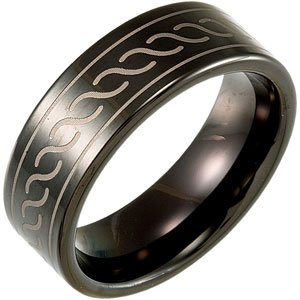 Tungsten 8.3 mm Band with Black Immerse Plating Size 11