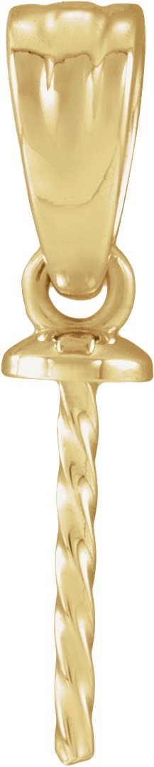 14K Жълто злато Pendant Монтаж for 10 mm Pearl