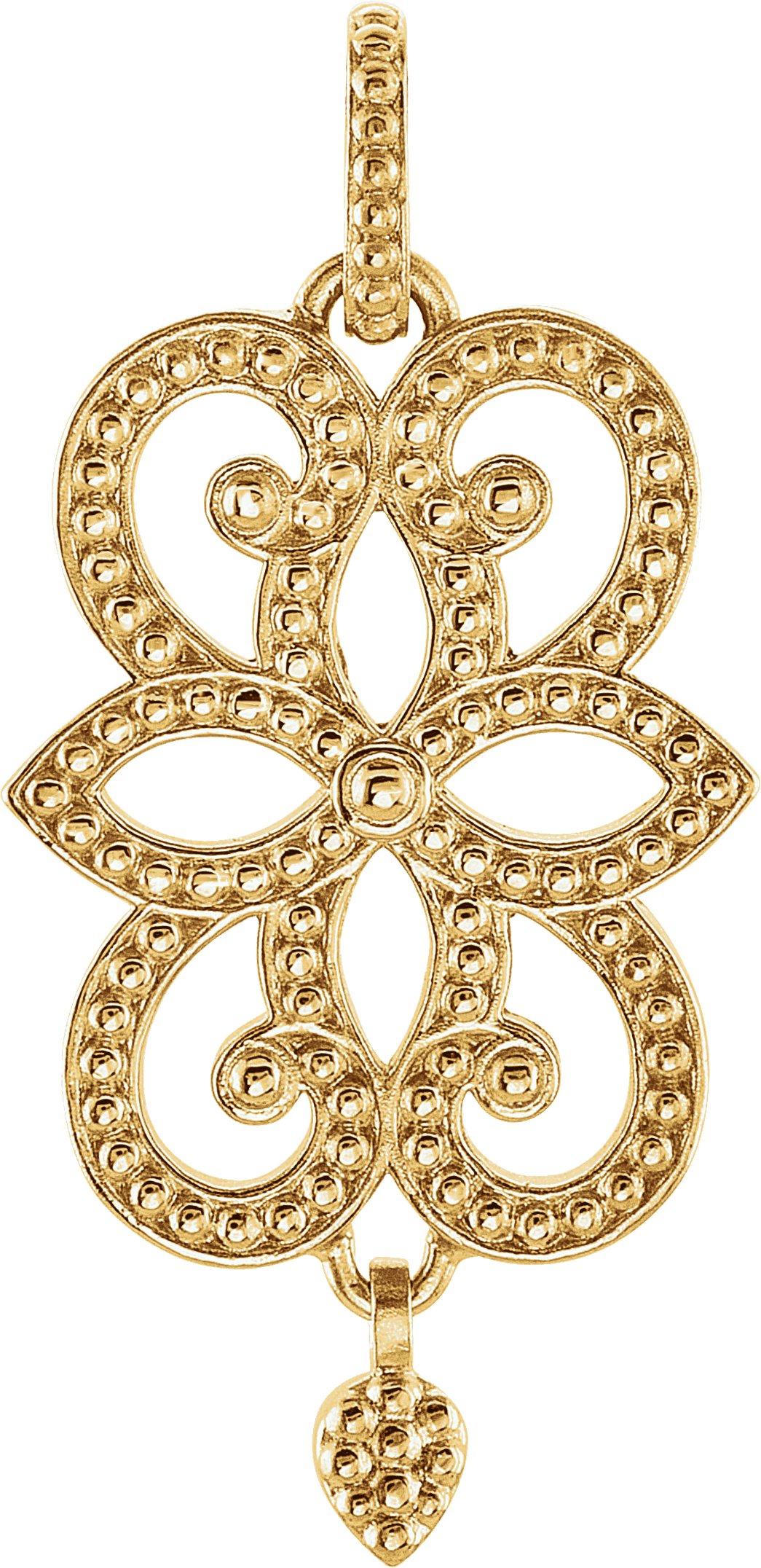 14K Yellow Floral Inspired Pendant Ref. 3384398