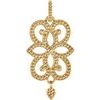 14K Yellow Floral Inspired Pendant Ref. 3384398