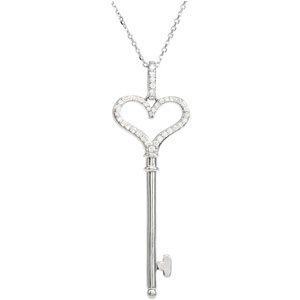 Diamond Heart Key Necklace or Pendant Ref. 2945807