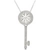 Sterling Silver .375 CTW Diamond Key 18 inch Necklace Ref. 2997246