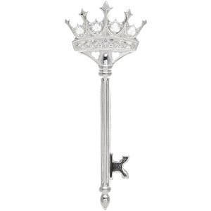 Sterling Silver .10 CTW Diamond Crown Key Pendant Ref. 2922704