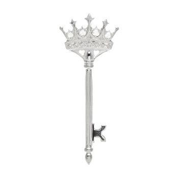 Sterling Silver .10 CTW Diamond Crown Key Pendant Ref. 2922704