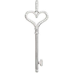 Diamond Heart Key Necklace or Pendant Ref. 2922675