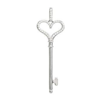 Diamond Heart Key Necklace or Pendant Ref. 2922675