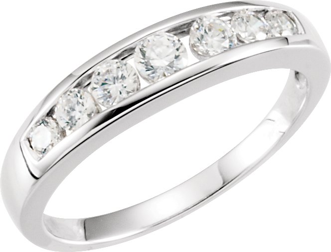 Platinum .38 CTW Diamond 7 Stone Anniversary Band Ref 64381