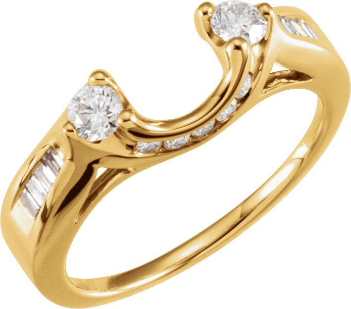14K Yellow .50 CTW Diamond Wrap Style Ring Enhancer Ref 109061
