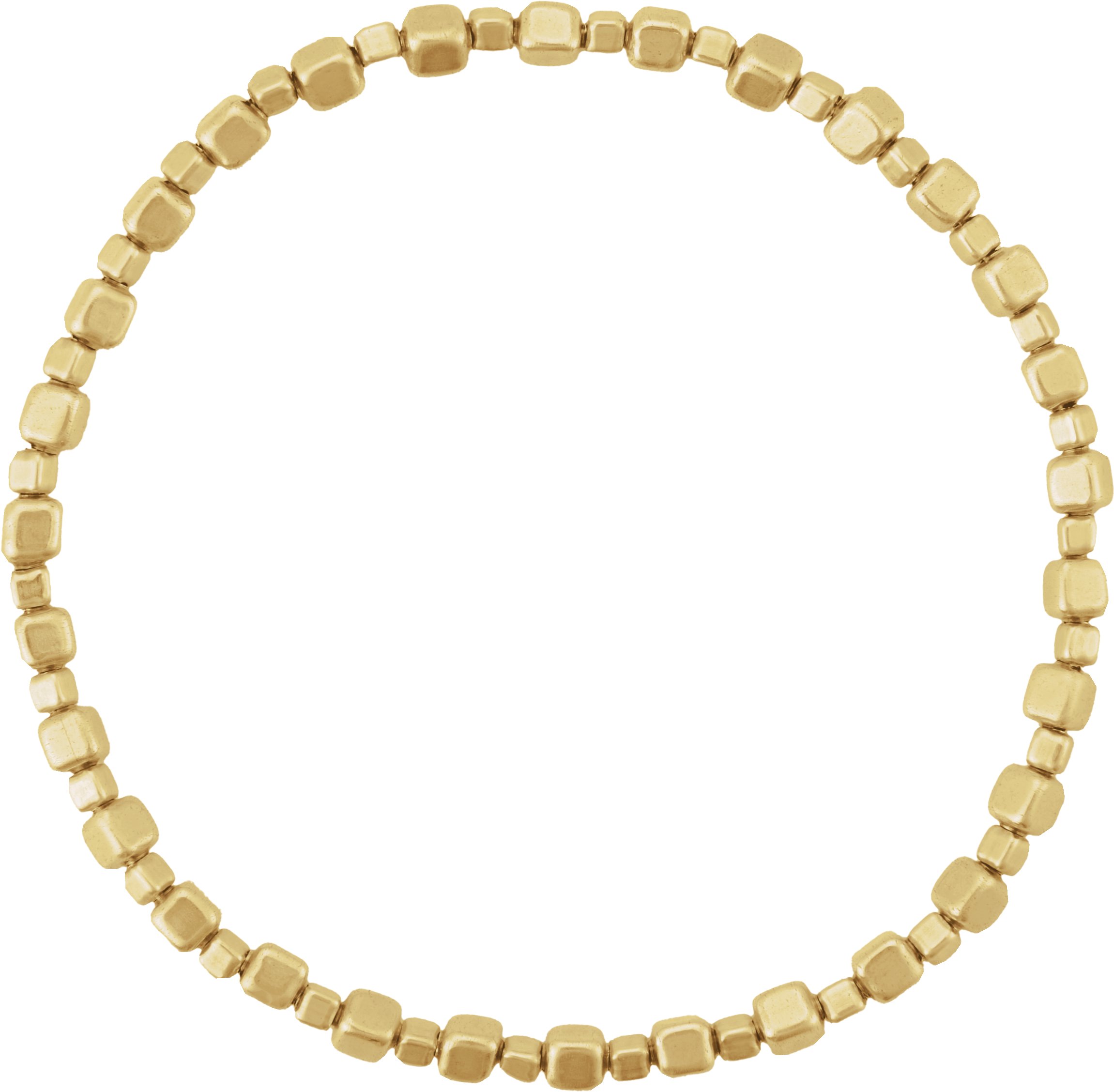 14K Yellow Gold-Filled 3 mm Beaded Elastic 6 1/2 Bracelet
