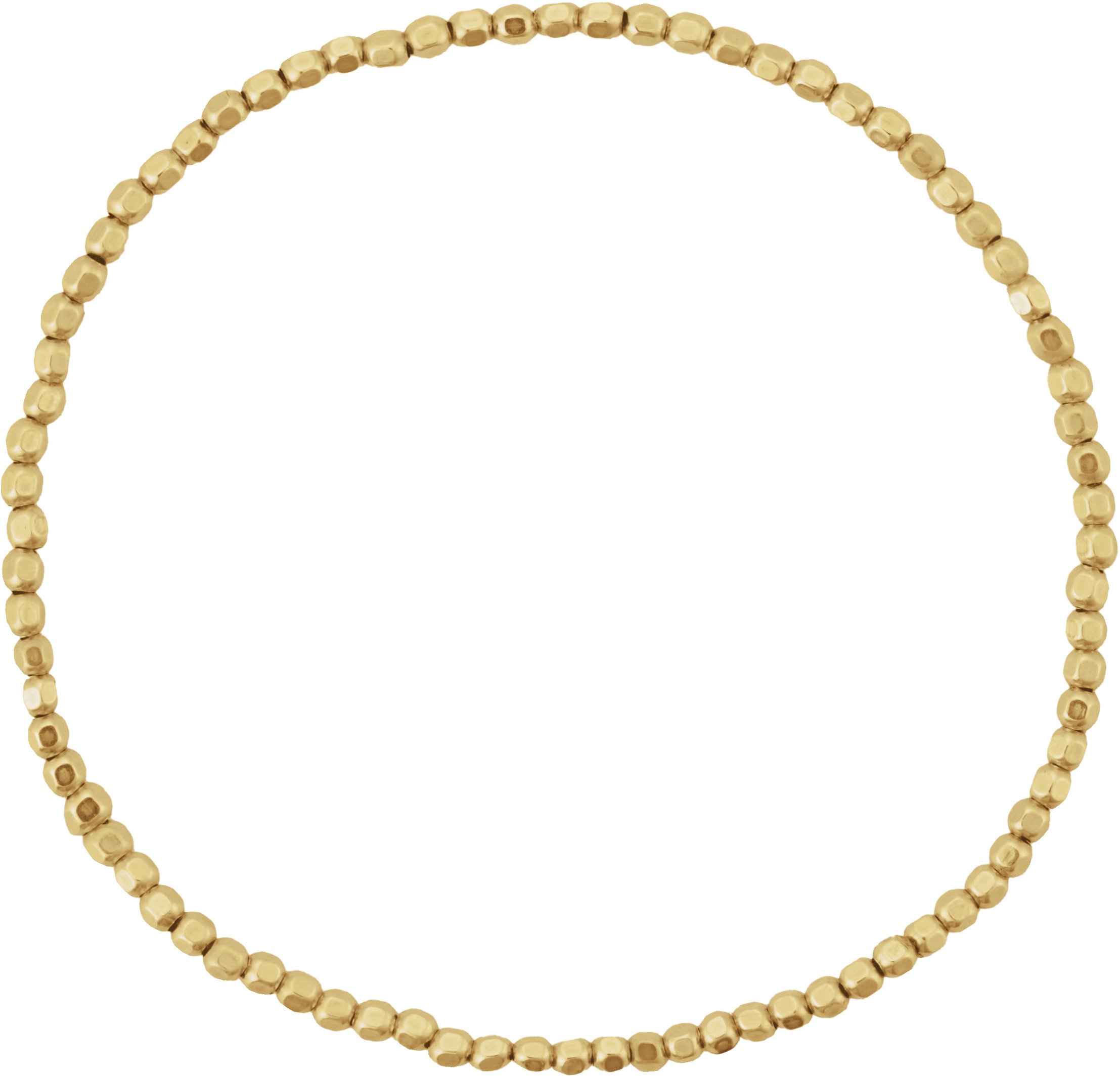 14K Yellow Gold-Filled 2 mm Beaded Elastic 6 1/2 Bracelet
