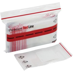 Minigrip® Red Line™ 2 Mil Write-on White Block Recyclable Bags