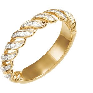 14K Yellow 1/5 CTW Diamond Anniversary Band 