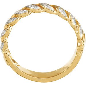 14K Yellow 1/5 CTW Diamond Anniversary Band