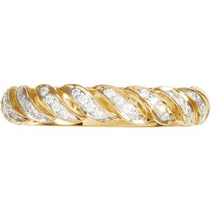 14K Yellow 1/5 CTW Diamond Anniversary Band