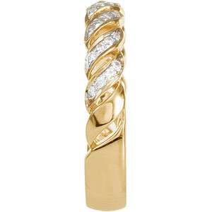 14K Yellow 1/5 CTW Diamond Anniversary Band