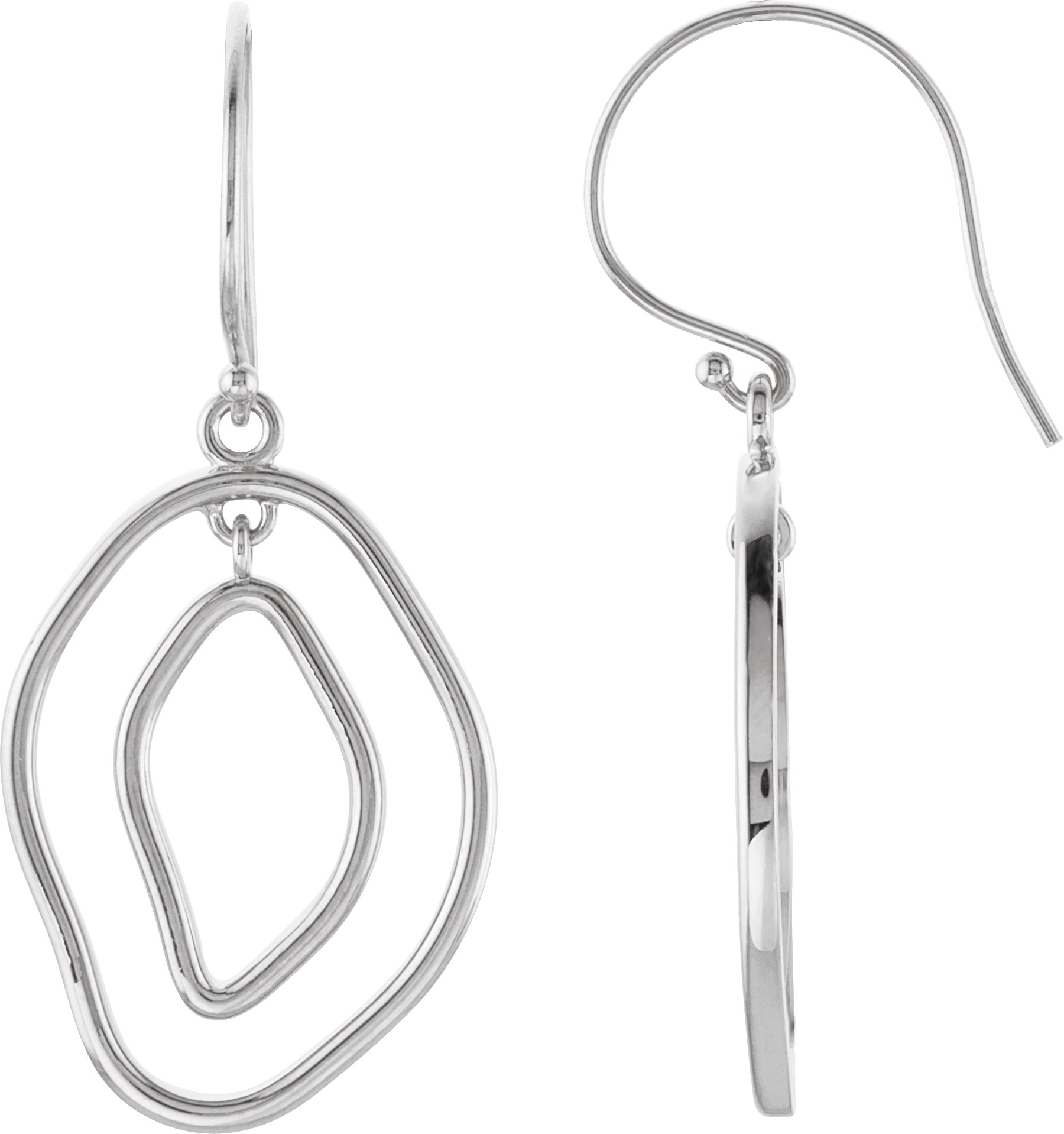 Sterling Silver Left Open Silhouette Earring