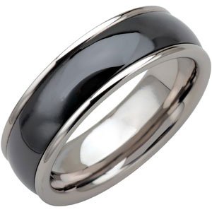 Tungsten 8.3 mm Band with Ceramic Couture® Inlay Size 10.5