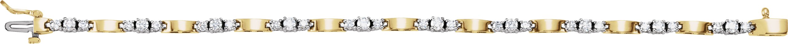 14K Yellow & White 1 3/4 CTW Diamond Line Bracelet