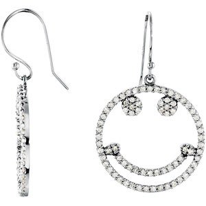 5/8 CTW Natural Diamond Earrings – 14K White Gold