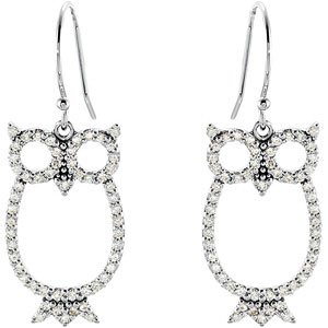 Alternative view of 1/2 CTW Natural Diamond Earrings – 14K White Gold