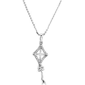 Sterling Silver Kite 18" Necklace