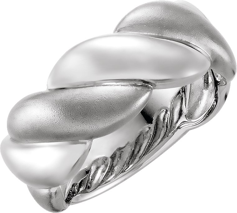 Continuum Sterling Silver Rope Design Ring