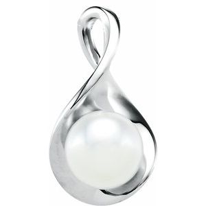 Sterling Silver Freshwater Cultured Pearl Freeform Pendant  