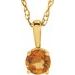 14K Yellow 3 mm Imitation Citrine Youth Solitaire 14