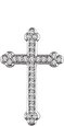 14K White 1/3 CTW Natural Diamond Cross Pendant