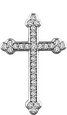 14K White 1/2 CTW Natural Diamond Cross Pendant