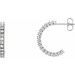 14K White 17.6 mm 1/2 CTW Natural Diamond Hoop Earrings