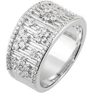 14K White .90 CTW Diamond Anniversary Band Ref 3001138